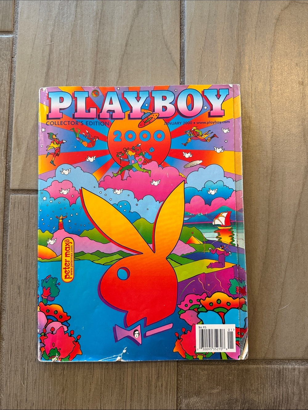 Authentic vintage PLAYBOY 2000 y2k Magazine with psychedelic art